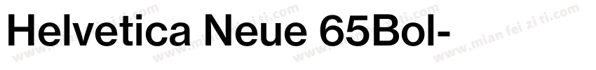 Helvetica Neue 65Bol字体转换